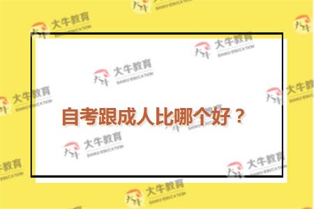 自考跟成人比哪个好？